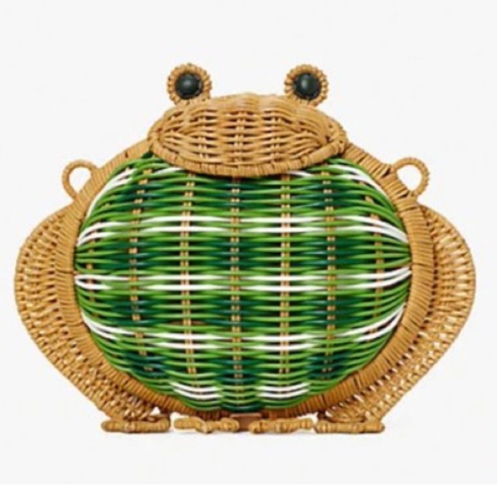 Kate Spade Hoppkins wicker frog crossbody